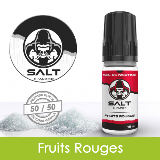 Eliquide sels de nicotine Fruits Rouges Salt E-Vapor : 6,21 € Eliquide sels de nicotine Fruits Rouges Salt E-Vapor : 6,21 €