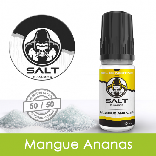 Eliquide sels de nicotine Mangue Ananas Salt E-Vapor : 6,21 € Eliquide sels de nicotine Mangue Ananas Salt E-Vapor : 6,21 €