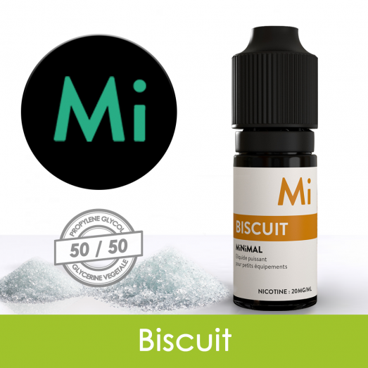 Eliquide sels de nicotine Biscuit Minimal : 6,21 € Eliquide sels de nicotine Biscuit Minimal : 6,21 €