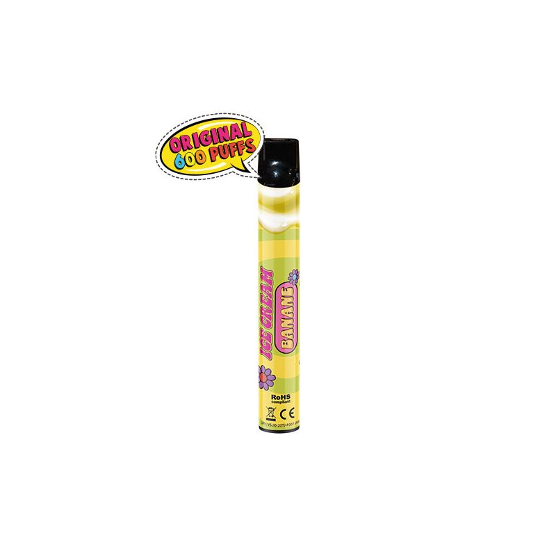 Vape Pen Ice Cream Banane - Wpuff - Liquideo
