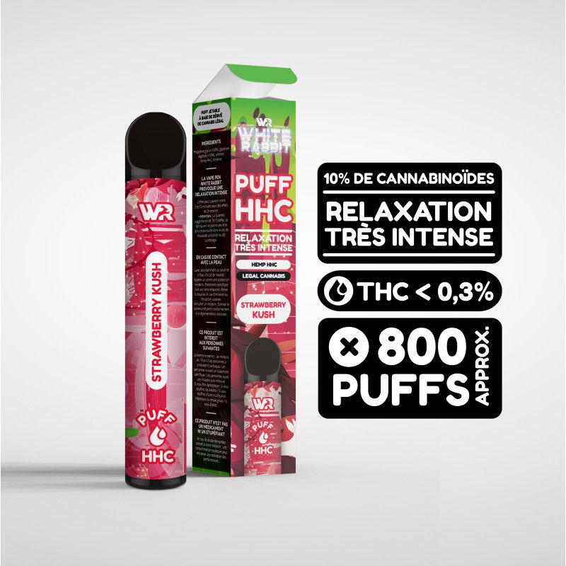 Puff HHC Strawberry Kush White Rabbit : 16,05 livr Puff HHC Strawberry Kush White Rabbit : 16,05 livr