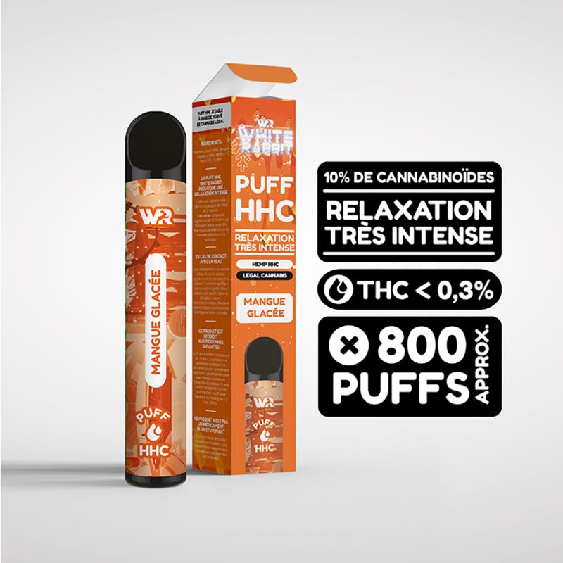 Puff HHC Mango Ice White Rabbit : 16,05  livraison Gratuite