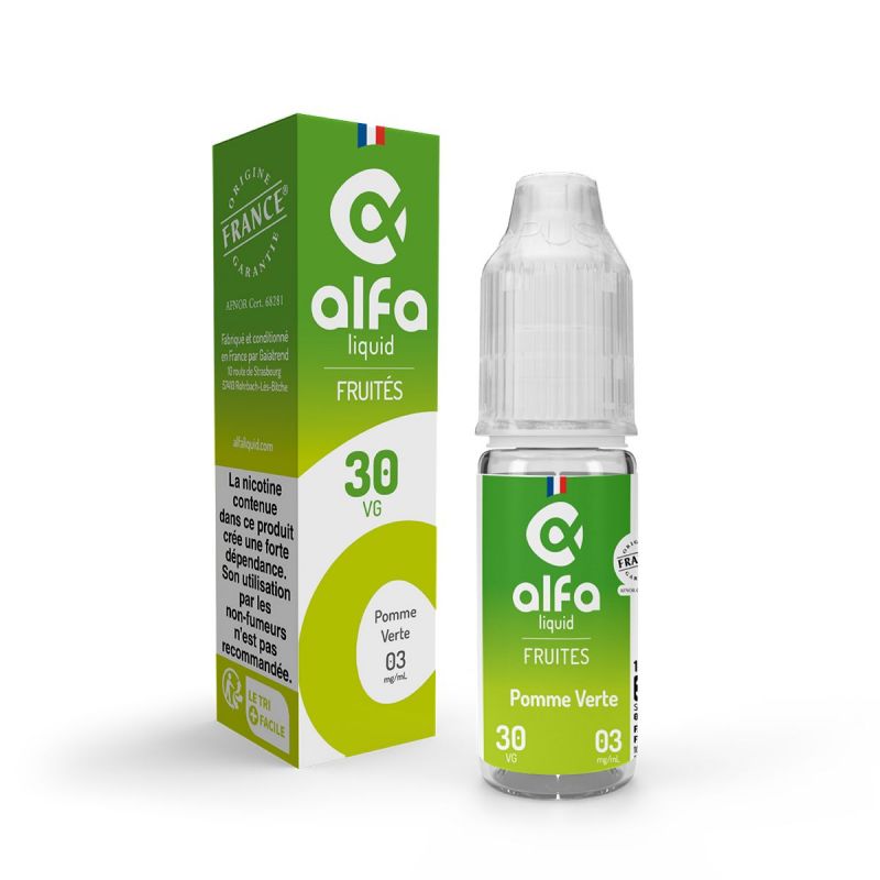 Eliquide Pomme Verte Alfaliquid  partir de 4,43  livr