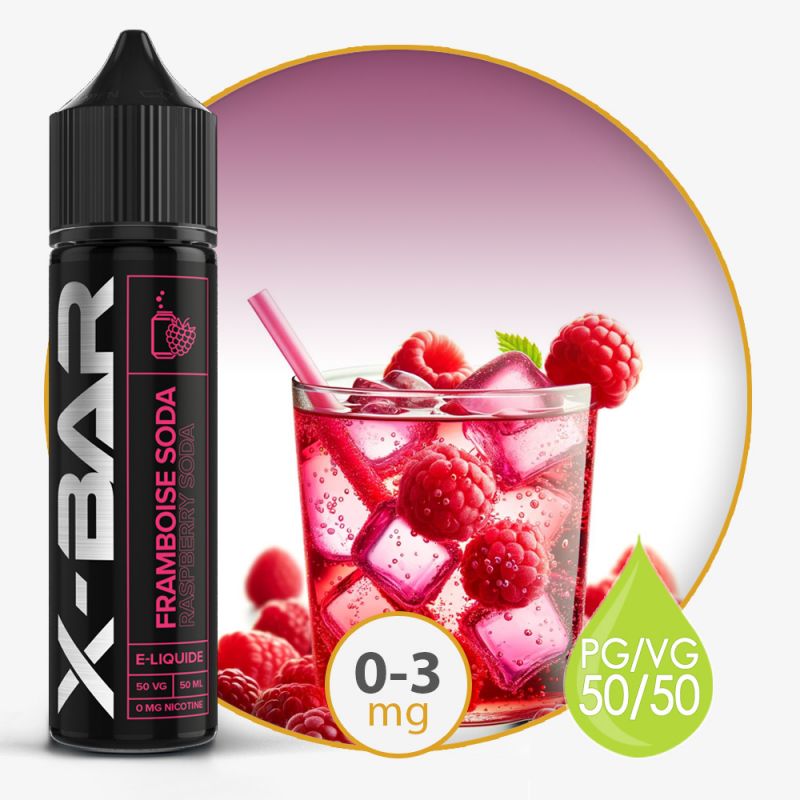 Framboise Soda 50ml X-Bar : 17,96 € livraison Gratuite
