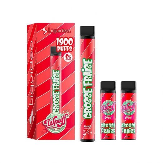 Kit Grosse Fraise Wpuff 1800 - Wpuff - Liquideo