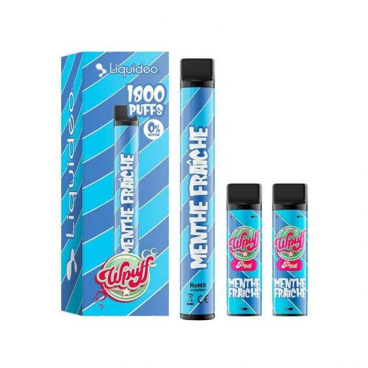 Kit Menthe Fraîche Wpuff 1800 - Wpuff - Liquideo