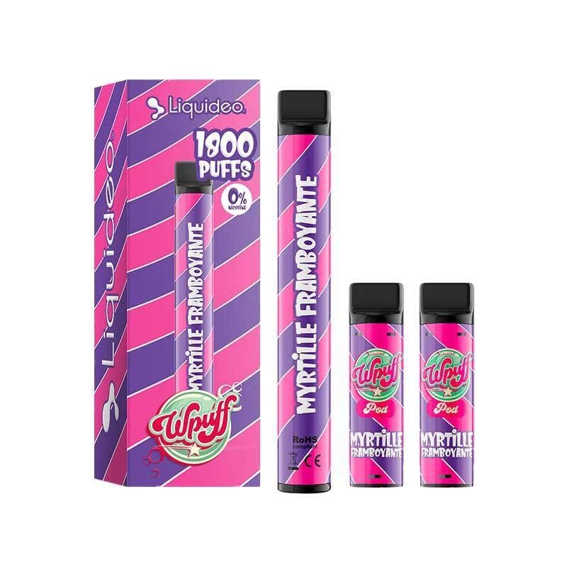Kit Myrtille Framboyante Wpuff 1800 Wpuff Liquideo : 15,90