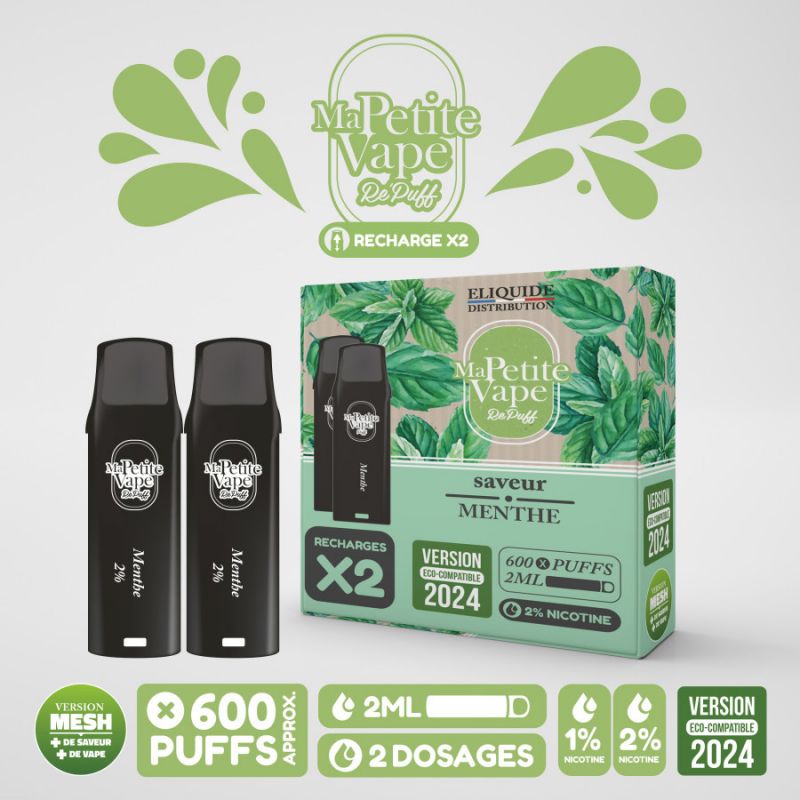 Recharge RePuff Menthe - Ma Petite Vape