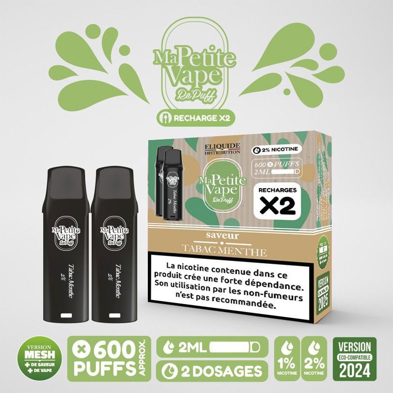 Recharge RePuff Tbc Blond Menthol Ma Petite Vape : 8,46