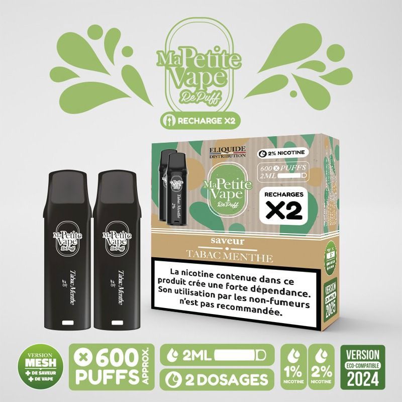 Recharge RePuff Tbc Blond Mentholé - Ma Petite Vape