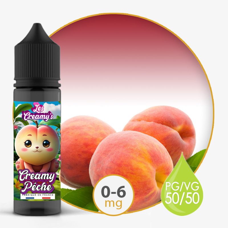 Eliquide Creamy Pêche 50ml Vape Bio à partir de 17,77 € livré
