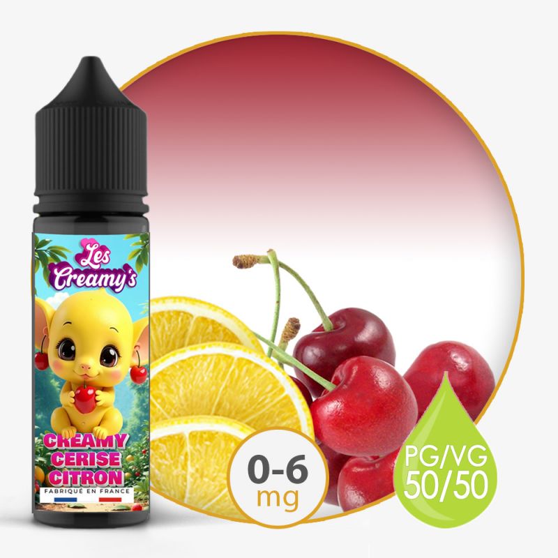 Eliquide Creamy Cerise Citron 50ml Vape Bio à partir de 17,77 €