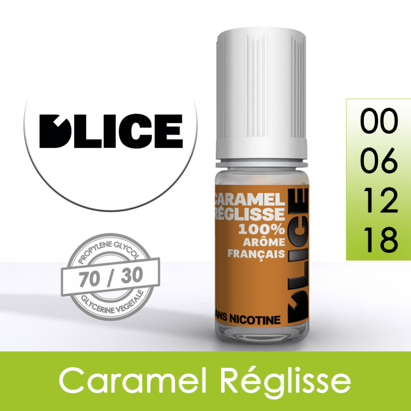 Eliquide Caramel Réglisse DLICE à partir de 4,13 € livré